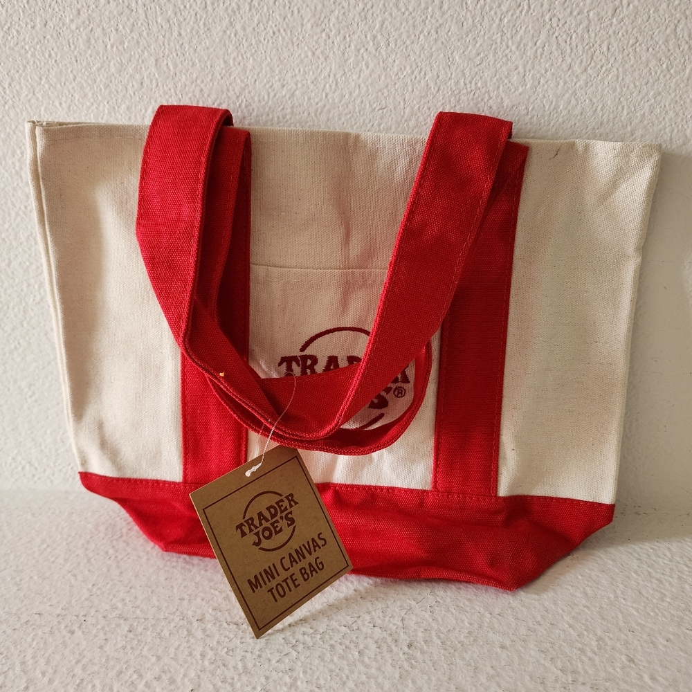 Trader Joes Totes (Green, Navy, Yellow & Red) - Set of 4 - Picture 10 of 10
